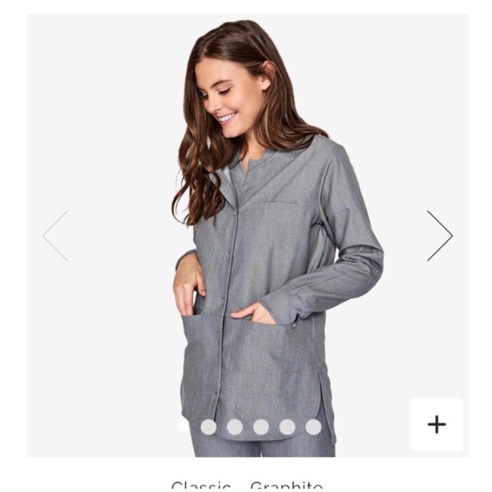 FIGS SCRUB JACKET GRAPHITE GRAY BNWT SIZE L RARE